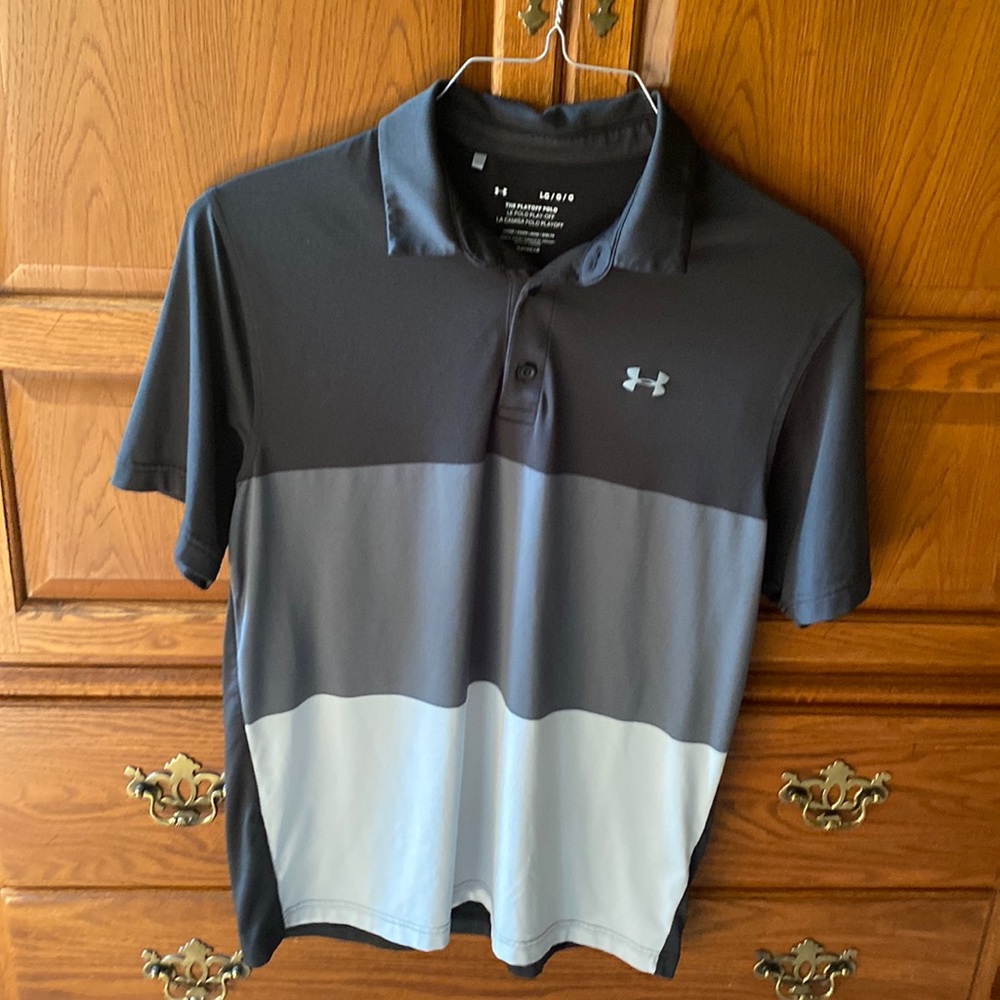 Men’s UA Polo Sirt, Sz L, Tri-color
